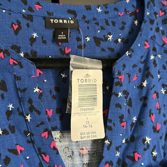 Torrid Babydoll Rayon Slub Tie Waist Sleeveless Tunic - Picture 2 of 4